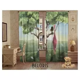 Комплект штор детские мечты, 147х267 +/- 3см 2шт, габардин, п/э100%