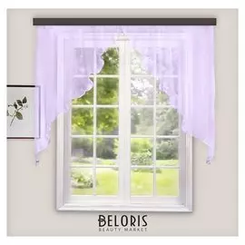 Комплект штор для кухни «Дуо», 300х120 см, цвет сиреневый