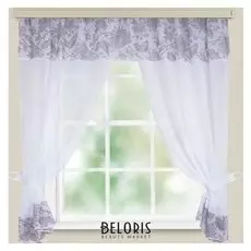 Комплект штор для кухни глория королевский цветок 275х180 см, пэ 100%