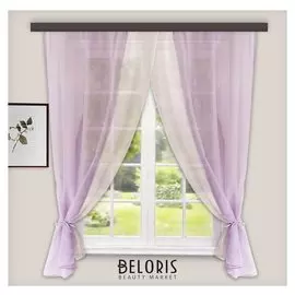 Комплект штор для кухни лидия 250х160 см, сирень, 100% п/э