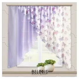 Комплект штор для кухни марианна 300х160см, сиреневый, пэ 100%
