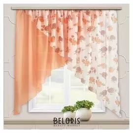 Комплект штор для кухни «Марианна», размер 300х160 см, цвет персик