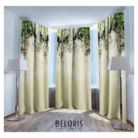 Комплект штор из трех полотен ажур 147х267см-3 шт, габардин, пэ 100%, 145г/м2