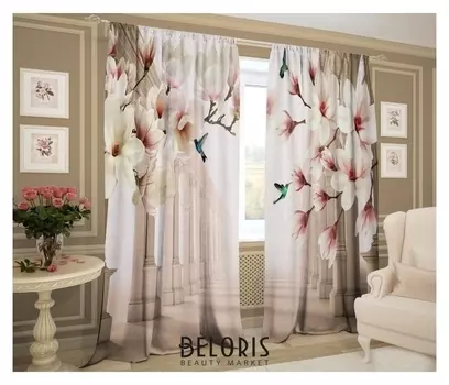 Комплект штор мечтатели 147х267 +/- 3см 2шт, габардин, п/э