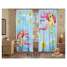 Комплект штор няшка 147х267 +/-3см 2 шт,габардин, п/э