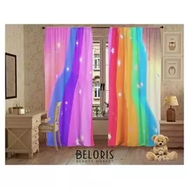 Комплект штор самоцвет, 147х267 +/- 3см 2шт, габардин, п/э100%