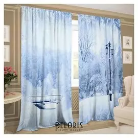 Комплект штор стужа 147х267 +/- 3см 2 шт, габардин, п/э