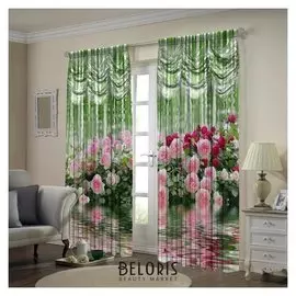 Комплект штор зеркальная гладь 150х325 см-2 шт, габардин, пэ 100%, 145г/м2