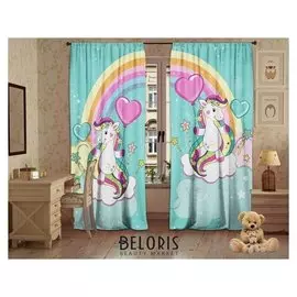 Комплект штор звездочка 147х267 +/-3см 2 шт,габардин, п/э