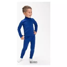 Комплект (Водолазка,кальсоны) для мальчика термо, цвет тёмно-синий, рост 98 см (28)