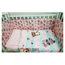 Комплект в кроватку 6пр. "Малыши девочки" перкаль/холлкон хл100%