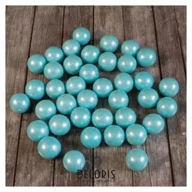 Кондитерская посыпка "Сахарные шарики" 12 мм, голубые перламутровые, 50 г