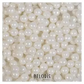 Кондитерская посыпка "Сахарные шарики" 7 мм, белые перламутровые, 50 г