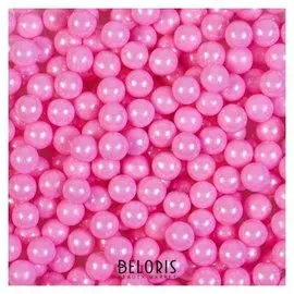 Кондитерская посыпка "Сахарные шарики" 7 мм, розовые перламутровые, 50 г