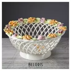 Конфетница "Классика", цветная лепка, высота 12 см