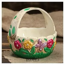 Конфетница "Лукошко" цветная