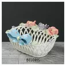 Конфетница "Малышка", цветная лепка, плетение, 6 см