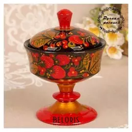 Конфетница с крышкой «Хохлома»