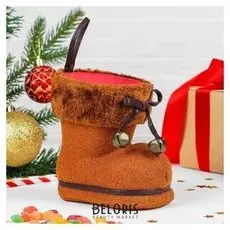 Конфетница «Сапожок», с бубенцами, вместимость 300 г