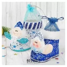 Конфетница «Сапожок», снегурочка