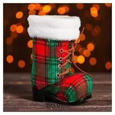 Конфетница «Сапожок», в клетку