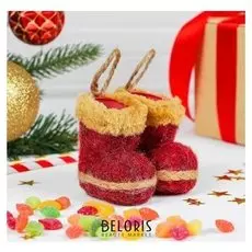 Конфетница «Сапожок», вместимость 50 г, цвет бордовый