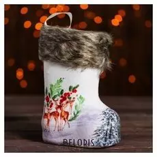 Конфетница «Сапожок», зимний лес