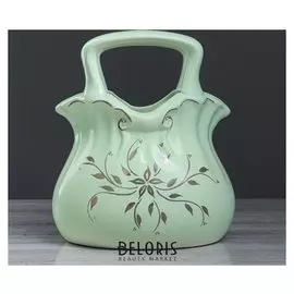 Конфетница "Сумочка", мятная, 25 см