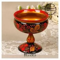 Конфетница «Ягодка», 15×15 см, хохлома