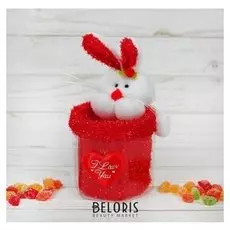 Конфетница «Зайка», пушистые ушки, 150 г, виды