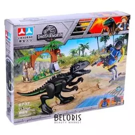 Конструктор диноленд «Сражение с тираннозавром», 113 деталей