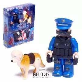 Конструктор фигурка «Полицейский с собакой»