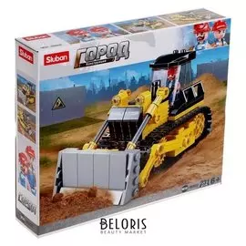 Конструктор город «Бульдозер», 231 деталь