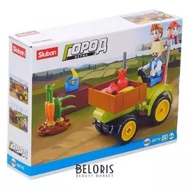 Конструктор город «Фермерский трактор», 80 деталей