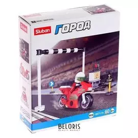 Конструктор город «Гонка на байке», 60 деталей