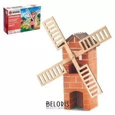 Конструктор-кирпичики «Мельница»: чаша, мастерок, строительная смесь, 85 деталей