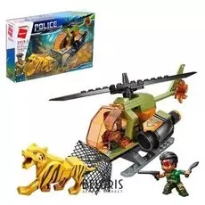 Конструктор Погоня на вертолете 106 деталей
