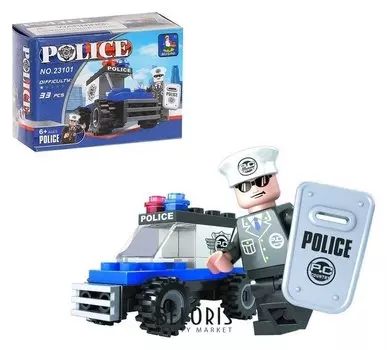 Конструктор Полицейский джип 33 детали