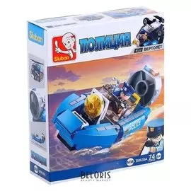 Конструктор Полицейский катер 74 детали