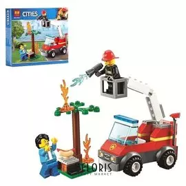 Конструктор Пожарная машинка 76 деталей