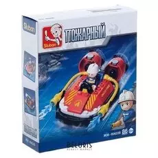 Конструктор Пожарный катер 86 деталей