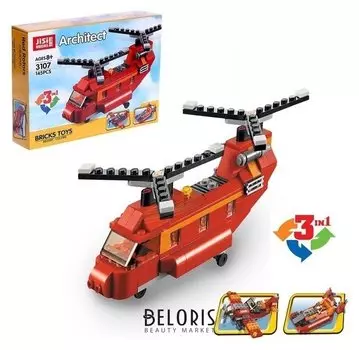 Конструктор Пожарный вертолёт 145 деталей