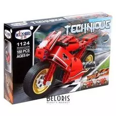 Конструктор с инерционным механизмом Мотик 188 деталей