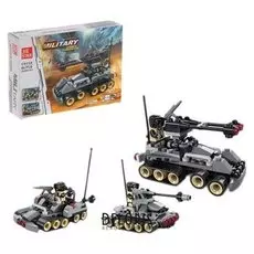 Конструктор Танк с двойной пушкой 84 детали