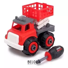 Конструктор винтовой» пожарный транспорт», с большим подъёмником