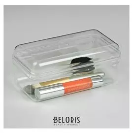 Контейнер для хранения косметических принадлежностей, с крышкой, 15 × 8 × 6,8 см, цвет прозрачный