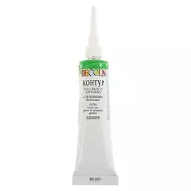 Контур по стеклу и керамике Decola, 18 мл, Glitter, с зелёными блёстками
