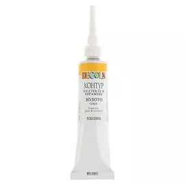 Контур по стеклу и керамике Decola, 18 мл, Metallic, золото