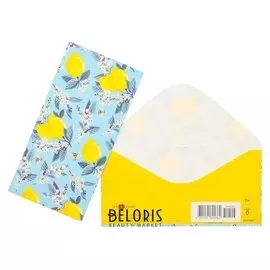 Конверт для денег "Лимоны" голубйой фон