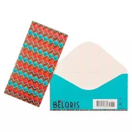 Конверт для денег "Орнамент" тиснение фольгой, зигзаги